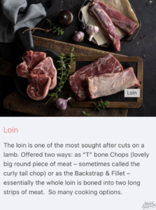 Moorlands Lamb Box Loin Options